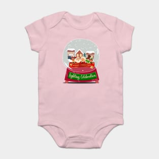 A Merry Christmas Lighting Celebration Baby Bodysuit